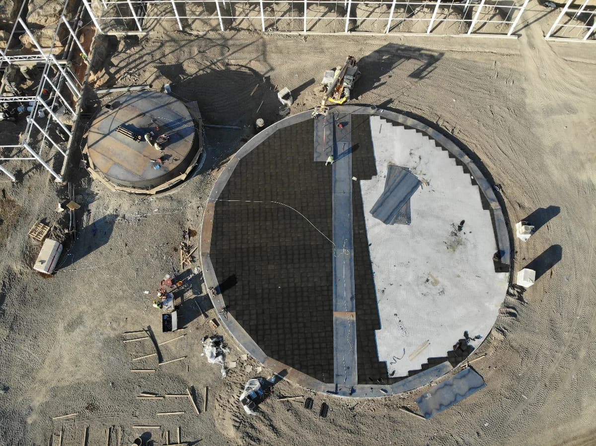 Bottom Plate Installation and Welding Steel Water Storage Tank